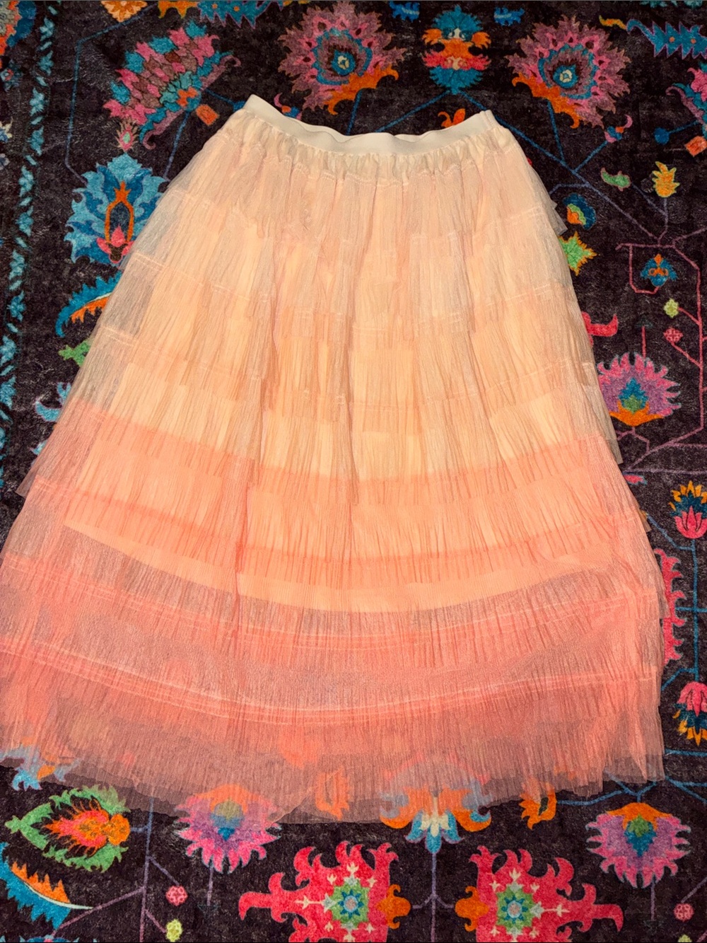 Hayden Pale Pink Tiered Tulle Maxi Skirt